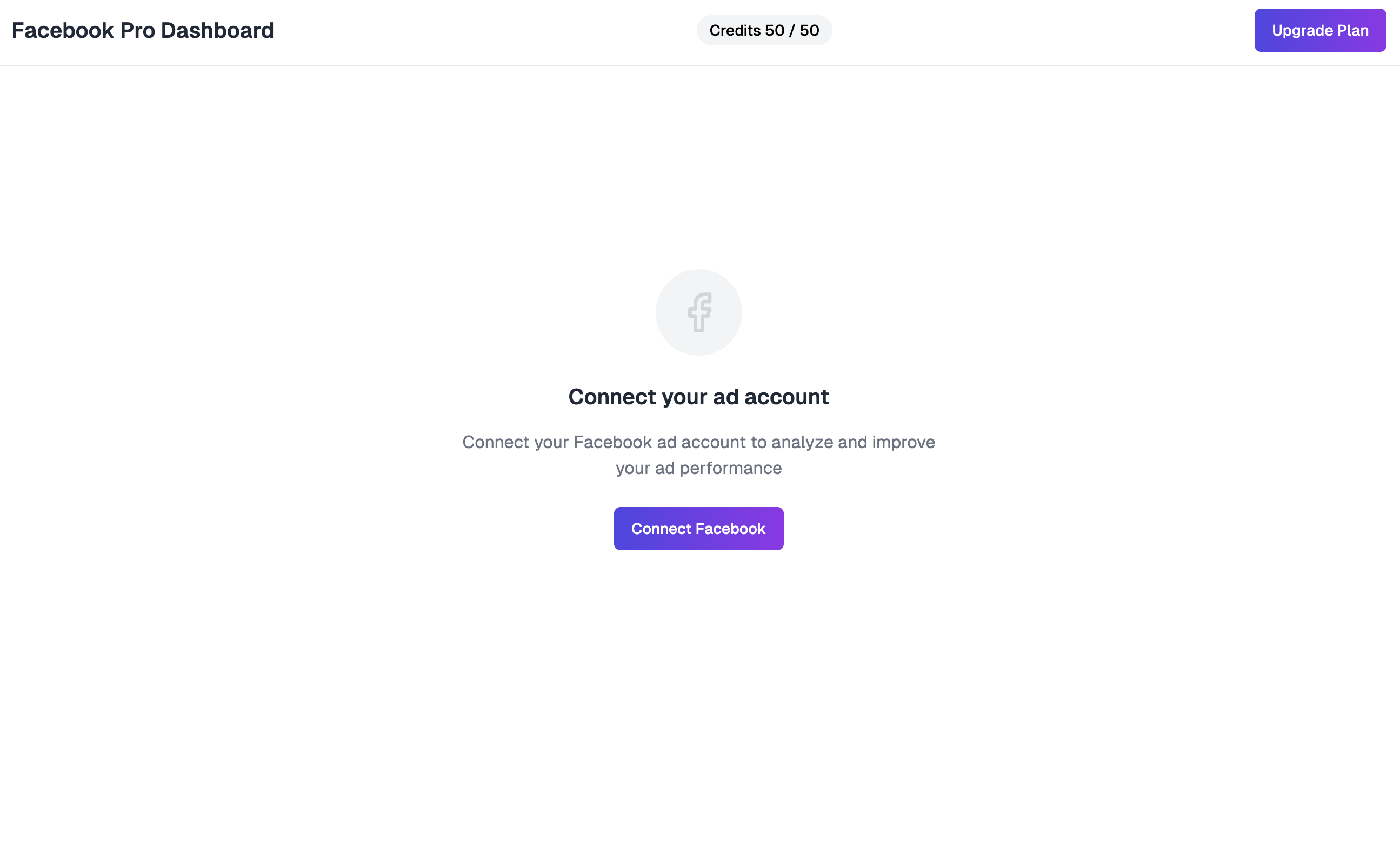 Connect your Facebook ad account